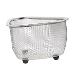 VICASKY 1 Stück Abtropfkorb Dreieckig Sieb Spüle Filterkorb Draht Groß Waschbecken Abflussregal Schüssel -abflussregal Geschirr Abtropfgestell Spülbeckenhalter Kücheneimer Silver Plastik