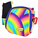 BubbleBum Aufblasbarer Autositz – Reise-Sitzerhöhung – tragbarer Autositzerhöhung – Sitzerhöhung für Auto – schmaler, faltbarer Autositz – perfekt für Kinder von 4–11 Jahren – Regenbogen