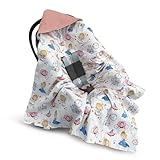 Orangerella Einschlagdecke Babyschale - Baby Decke für Kinderwagen - Autositz oder Buggy z.B. Maxi Cosi - Ganzjahresdecke 90x90-100% Baumwolle