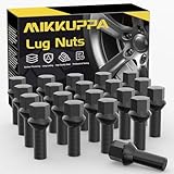 20 Stück MIKKUPPA Radschrauben Radbolzen M14x1,5 - Schaftlänge: 28mm,Kegelbund 60°,Schlüsselweite :17mm (Schwarz)