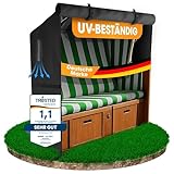Naturiz® Premium Strandkorb Schutzhülle Winterfest - wetterfest - wasserdicht - Strandkorb Abdeckung UV-beständig - Strandkorbhülle mit Belüftungsfenstern, Hülle 600D Oxford (120cm)