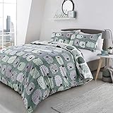 Fusion Bettbezug-Set, Polycotton, Enteneiblau, Einzelbett