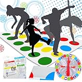 KHDULQ Twister Spiel, Twister Spiel für Kinder Bodenspiel mit Spielmatte Twister Junior Twister Spiel für Kinder AB 4, Partyspiel für Familien, Klassisches Spiel für Drinnen und Draußen