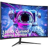 Z-Edge 24 Zoll Curved Gaming Monitor Full HD 180Hz/165Hz(DP) 144Hz(HDMI) 1ms MPRT, 300cd/m² Helligkeit, 1650R Curved Screen, VA, FreeSync, HDMI, DP, Lautsprecher - Schwarz