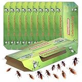 Schabenfalle 10 Stück, Kakerlakenfallen zur Bekämpfung von Schaben, Bettwanzen und Staubläusen - Ungiftige Monitoring-Falle, Kakerlaken-Klebefalle für Küche (10, Grün)