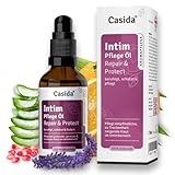Casida Intimpflege Öl Repair & Protect - aus 100% naturreinen Ölen - Pflege bei Scheidentrockenheit, Juckreiz und Vaginalgeruch - sanfte Pflege für die äußere Intimzone- unparfümiert- 50 ml