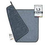 NATARO® 2 Stück Fast Dry it. Premium Trockentuch für Duschkabine, Auto, Haushalt, Camping – DAS ORIGINAL – extra saugfähiges Microfasertuch, fusselfrei, kratzfrei, extreme Wasseraufnahme, 40x50cm