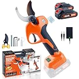 Kebtek Akku Astschere Akku Gartenschere 40mm, Profi mit 4000mAh Batterien 1,6'' Elektrische Schere Zweige Schneiden für Garten Buchsbaumschere Elektrisch Baumschere Rosensch