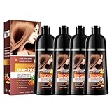 Tönungsshampoo – Haarfärbeshampoo für graues Haar Sofort-Haarfarben-Shampoo, 400ml Haarfärbepflege mit Grauabdeckung für Männer & Frauen, Haarpflege und Coloration in Einem