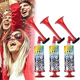YceLon 3 Stück Air Horn, Lautes Signalhorn für Sportevents, 120 Dezibel Tröte mit Tragbarem Design, Hupe für Outdoor Aktivitäten und Notfälle