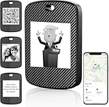 E-Ink Smart Finder Air Tag, E Ink Smarttag Taschenanhänger Koffer Namensanhänger, Eink Airtag Schlüsselanhänger Bild mit APP, Bluetooth Tracker, Foto-Upload, Personalisierte Geschenke für Frauen