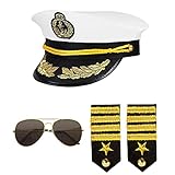 'NAVY CAPTAIN' (hat, epauletten, glasses) -