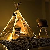 Vercico Lichterkette für den Innenbereich, für Kinderzimmer, LED-Lichter, Tipi-Zelt, Kinderspiel, Campingzelt, Party-Dekoration