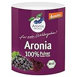 Aronia ORIGINAL 100% Bio Aronia Pulver Demeter 100 g | Aus Trester von Schale, Kernen und Fruchtfleisch der Beere | Vegan, ohne Konservierungsstoffe, ohne Zuckerzusatz (lt. Gesetz)