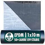 Garten Eben - selbstklebende Dachfolie EPDM 1mm - 10m² Abdichtungsmembran Dachbahn EPDM Dachfolie selbstklebend & wasserdicht für aussen, DIY-Schweißbahn kaltselbstklebend 1 m x 10 m