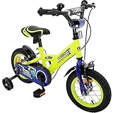 Actionbikes Kinderfahrrad Turbo - 12 Zoll - V-Brake Bremsen - Freilauf - Kettenschutz - Stützräder - Luftbereifung - Kinder Fahrrad - Laufrad - Lenkerschutz - Von 2-5 Jahren (Turbo 12 Zoll)