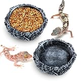 2PCS Reptile Näpfe, Näpfe Terrarium, Corner Water Dish Reptilien Fressnapf, Reptilienschale, Garnelen Futterschale Zubehör-Terrarium Wasserschale für Gecko,Eidechse,Chamäleon,Schlange,Schildkröte