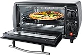 Steba Mini-Backofen, 9 Liter, Gebürstetes Edelstahlgehäuse, Temperaturregler bis 230°C, Pizzatiefe bis Ø 24,0 cm, 800 Watt, KB 9.2