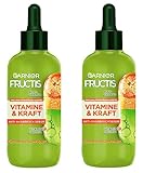 Garnier Kräftigendes Serum für dünnes Haar und die Kopfhaut, Effektiv gegen Haarverlust, Mit Vitamin C und Blutorange, Fructis Vitamine & Kraft, 2 x 125 ml