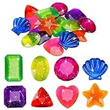 Heyu-Lotus 16 Stück Dive Gem Pool Spielzeug Tauch Edelsteine Tauchspielzeug für Kinder Sinking Dive Gem Sommer Schwimm Tauch Spielzeug Für Kinder,Farbe Zufällig