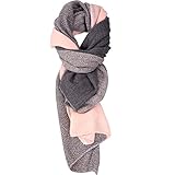 SPFASZEIV Damen Schal Cashmere Gefällt Wraps Deckenschal Spleißen Karo Schal Herbst Winter Top Qualität Warm Schals 3Farbe