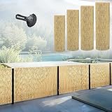 Bambus-Sichtschutz Schilfrohrmatte Natürliches Sichtschutzzaun Schilfmatte Sonnenschutz 50 60 70 80 90 100 110cm Hoch Bambuszaun Für Pool/Dach/Mauerabdeckung/Gartenzaun Dekorativ