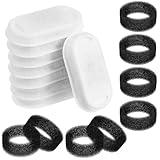 Tofficu Katzenbrunnen Ersatzfilter Aktivkohlefilter und Schaumfilter für Automatische Trinkbrunnen Einfache Installation Effiziente Wasserfiltration Sauberer Wasserspender für Katzen