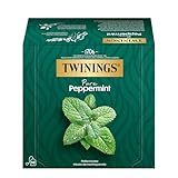 Twinings Pfefferminztee PURE PEPPERMINT - Pfefferminze Kräutertee im Beutel erfrischend & intensiv, heiß & kalt ein belebender Genuss für jeden Tag (50 Teebeutel, 100g)