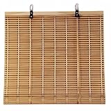 Natur Bambusrollo Retro Bambus Rollo Sichtschutz für Fenster und Türen 70% Verdunklungsrollo Sonnenschutz Bambus Jalousie Raffrollo Seitenzugrollo Belüftung Rollo,Anpassbar