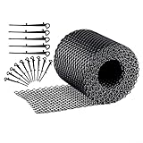 Dachrinnenschutz, 15 cm x 6 m, Laubschutzmatte, Dachrinnenblock, Blätter mit Befestigungsclips, DIY-Schmutz, Verstopfungsschutz für Dachrinne und Regenwasserrohre