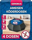 Gerobug® Ameisengift draußen & drinnen - Ameisen-Köderdosen 4 STK. - Ameisenfallen für Innen - Ameisenköder für Innen - Ameisenköderdose Außen - Ameisen bekämpfen - Ameisenmittel