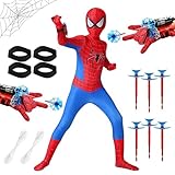 Spider Kostüm Kinder, 3-6 jahre Spider Netzwerfer für Jungen, Handschuh für Kinder und Spider Launcher, Spider Costume, Spider Kostüm Jungen mit Launcher, Costume Kids, Spider Netz Schiesser