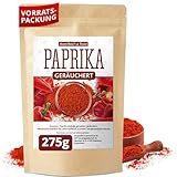 Paprika geräuchert 275g, geräuchertes Paprikapulver süß, Smoked Paprika, Rauchparika würzig und intensiv, in Deutschland abgefüllt