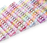 ilauke Nähen Clips, 100 Stück Nähzubehör - Stoffe zum Nähen, Quilten, Binden, Basteln, Häkeln und Stricken, Wonderclips für Einband Couture Handwerk, Bürobedarf (Mehrfarbig)