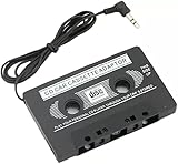 LIWEARE Auto-Audio-Kassettenadapter, 3,5 mm AUXILAR-Kabel, Kassettenempfänger, Stereo-Audio-Kassetten-Konverter, kabelloses Kassettenband für Handy, MP3, CD, MD, Player, Klinke, AUX-Stecker