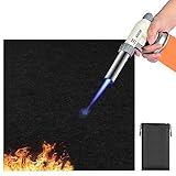 BouGPeng Feuerfeste Unterlage 50x50 cm Hitzebeständigkeit Brandschutzmatte 5mm Carbonfilz Feuerfeste Matte Hitzeschutzmatte Hitzebeständig Brandschutzmatte für Gasgrill Bodenschutz(Schwarz)