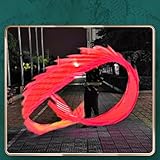 Jongliertücher Drachen-Poi Leuchten Auf und Werfen Ein Band, Jonglierstütze Chinesischer Drache im Freien, LED-Fitness-Poi-Flow-Kunstspielzeug für Die Nacht, Abendspiel ( Color : Red , Size : 8 m (26