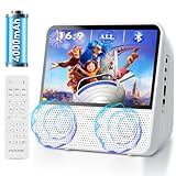 Tragbarer DVD Player Bluetooth, 4000mAh HD Auto DVD Player Kinder mit Eingebauten Lautsprechern, Bluetooth/USB/RCA/Kopfhöreranschluss, Speicherwiedergabe, Timer & Fernbedienung