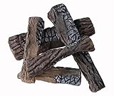 5er-Set Keramikholz Deko-Holz für Bio-Ethanol oder Gas Kamin hitzebeständige Keramik-Holzscheite Kaminholz