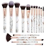 Pinselset Makeup DUAIU 16 Stück Professionelle Pinsel Set Marmor Gesicht Make Up Pudercreme Puder Foundation Lidschatten Concealer Eyeshadow Schmink Pinsel