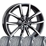 4 Winterräder Winter Astana 9x20 ET 35 5x112 Schwarz poliert mit 255/50 R20 109V CON WinterContact TS 870 P XL FR Evc