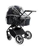 MOON Regenschutz für RESEA+ und Sportwagen Buggy SPORT, durchsichtig Reflektorstreifen, Regenverdeck