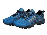 Wildora® Damen Herren Laufschuhe Sportschuhe Sneaker Freizeit Outdoor Schuhe inkl. Übergröße(Königsblau-Navy,43)