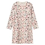 NAME IT Mädchen Nkfnightgown Ls Nostalgia Flower Noos, Peyote Melange, 146-152