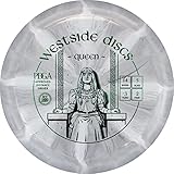 Westside Discs Origio Burst Queen Disc Golf Driver, Herren, Damen und Kinder, maximale Distanz, Frisbee-Golfscheibe, ideal für Anfänger und einfach zu werfen, 176 g, Stempelfarbe und Platzmuster