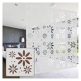 Hängende Trennwand aus Holz und Kunststoff, 29 x 29 cm, weiß, dekorative Platte, vielseitig einsetzbar, Raumteiler, verschiedene Größen erhältlich, ideal für Zuhause und Büro