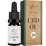 CBD Öl 20% aus BIO Kultivierung - Vollspektrum CBD Tropfen mit 2000mg CBD Goldextrakt - Laborgeprüfte Cannabidiol Tropfen - 10ml Cannabisöl von AD.MONT®