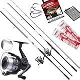 Fischzeux Karpfen Set komplett Carp Pro – Angelset 2 Karpfenruten mit 2 Rollen (Rutenlänge 3,00m)