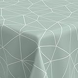 Wachstuchtischdecke Wachstuch in 1,4m Br. glatt Verschiedene Designs PVC Tischdecke Garten Küche Länge wählbar (Polygon, 140cm x 100cm)