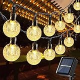 Moxled Solar Lichterkette Aussen 60 LED, 11M Lichterkette Außen Solar Wasserdicht, 8 Modes Solar Lichterkette Außen für Garten, Terrasse, Balkon, Partys (Warmweiß)